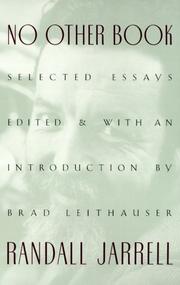 Cover of: No Other Book: Selected Essays