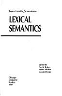 Cover of: Papers from the Parasession on Lexical Semantics