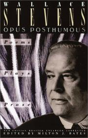 Cover of: Opus posthumous