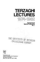 Cover of: Terzaghi lectures, 1974-1982.