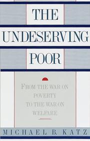 Cover of: Undeserving Poor by Michael Katz
