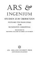 Ars & ingenium by Hans Ester, Jan van Megen