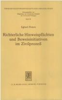 Cover of: Richterliche Hinweispflichten und Beweisinitiativen im Zivilprozess