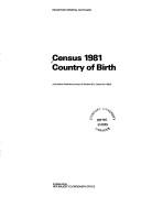 Cover of: Census 1981: country of birth.