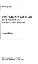 Cover of: Two plays for the right