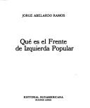 Cover of: Qué es el Frente de Izquierda Popular?