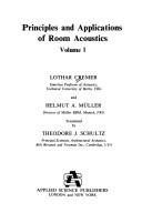 Cover of: Principles and applications of room acoustics by Lothar Cremer, Lothar Cremer