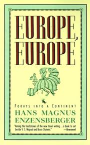 Cover of: Europe, Europe: Forays into a Continent