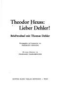 Cover of: Lieber Dehler! by Theodor Heuss