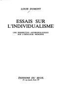 Essais sur l'individualisme by Louis Dumont