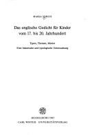 Cover of: Das englische Gedicht für Kinder vom 17. bis 20. Jahrhundert by Maria Verch