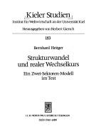 Cover of: Strukturwandel und realer Wechselkurs by Bernhard Heitger