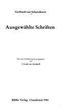 Cover of: Ausgewählte Schriften by Gerhard Johann David von Scharnhorst