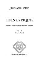 Odes lyriques by Hilla-Laobé, Améla