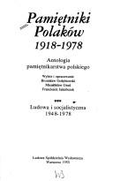 Cover of: Pamiętniki Polaków 1918-1978: antologia pamiętnikarstwa polskiego
