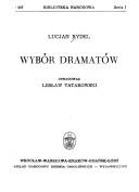 Cover of: Wybór dramatów