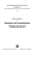 Cover of: Staatsräson und Landesdefension: Untersuchungen zum Kriegswesen des Herzogtums Preussen 1640-1655