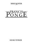 Cover of: Francis Ponge