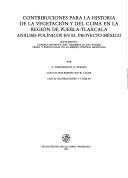 Beiträge zur Vegetations- und Klimageschichte im Gebiet von Puebla-Tlaxcala by D. Ohngemach