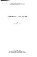 Cover of: Malagasy tale index by Lee Haring