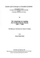 Cover of: Die Judenfrage im Landtag des Grossherzogtums Hessen 1820-1849: ein Beitrag zur Geschichte der Juden im Vormärz