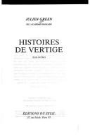 Cover of: Histoires de vertige: nouvelles