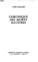 Cover of: Chronique des morts illustres