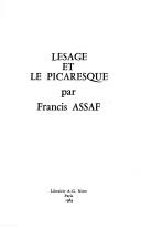Lesage et le picaresque by Francis Assaf