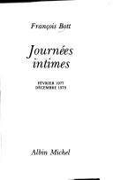 Cover of: Journées intimes: février 1977-décembre 1979