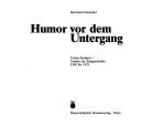 Humor vor dem Untergang cover