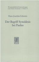 Cover of: Der Begriff Syneidesis bei Paulus by Hans-Joachim Eckstein