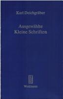 Cover of: Ausgewählte kleine Schriften