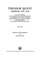 Cover of: Tagebücher 1914-1919 by Wolff, Theodor