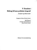 Cover of: P. Knudsen: bidrag til hans politiske biografi : analyser og dokumenter