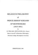 Cover of: Religious philosophy of Prince-Bishop Njegosh of Montenegro, 1813-1851