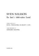 Cover of: Sven Nilsson: en lärd i 1800-talets Lund