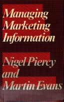 Cover of: Managing marketing information