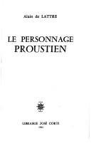 Cover of: Le personnage proustien