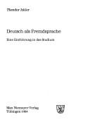 Cover of: Deutsch als Fremdsprache: eine Einführung in das Studium