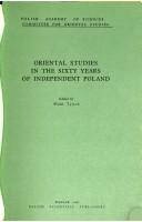 Cover of: Oriental studies in the sixty years of independent Poland