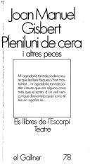 Cover of: Pleniluni de cera i altres peces