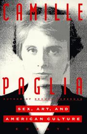 Cover of: Sex, Art, and American Culture by Camille Paglia