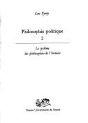 Cover of: système des philosophies de l'histoire