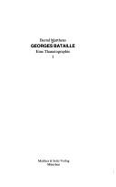 Cover of: Georges Bataille: eine Thanatographie