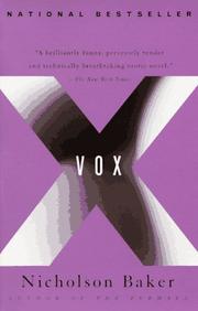 Cover of: Vox by Nicholson Baker, Nicholson Baker