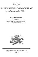 Cover of: Musikhandel og nodetryk i Danmark efter 1750