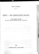 Cover of: Genet, der gebrochene Diskurs: Jean Genets Theater im Licht der Philosophie Michel Foucaults