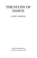 Cover of: The study of dance