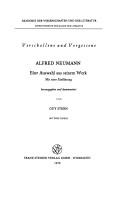 Cover of: Alfred Neumann: eine Auswahl aus seinem Werk