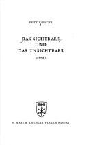 Cover of: Das Sichtbare und das Unsichtbare: Essays